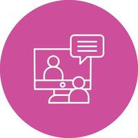 Online Interview Icon Design Symbol vector