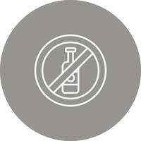 No Alcohol Icon Design Symbol vector