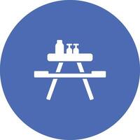 Picnic Table Icon Design Symbol vector