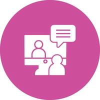 Online Interview Icon Design Symbol vector