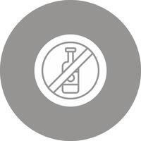No Alcohol Icon Design Symbol vector