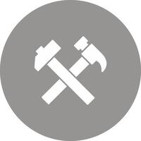 Crossed Hammers Icon Design Symbol vector
