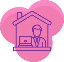 Work From Home Icon Design Symbol vector