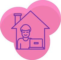 Work From Home Icon Design Symbol vector