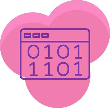binario código icono diseño símbolo vector