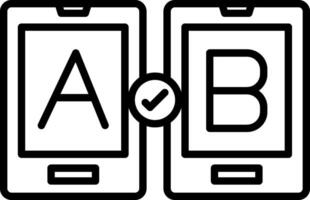 Ab Testing Icon Design Symbol vector