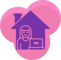 Work From Home Icon Design Symbol vector