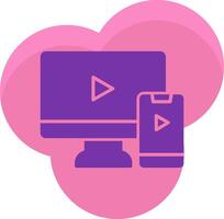 Screen Mirroring Icon Design Symbol vector