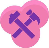 Crossed Hammers Icon Design Symbol vector