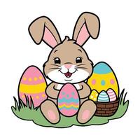 Easter bunny clipart vector