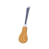 craft chisel carving cartoon illustration vector