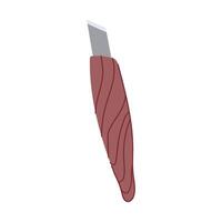 hand chisel carving cartoon illustration vector