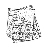 clause contract sketch hand drawn vector