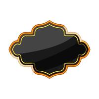 sophistication label golden luxury cartoon illustration vector