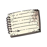 writing notepad sketch hand drawn vector