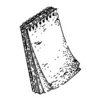 text notepad sketch hand drawn vector