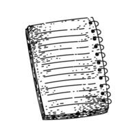 memo notepad sketch hand drawn vector