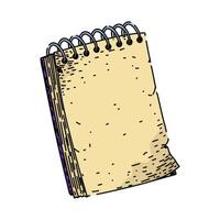 jot notepad sketch hand drawn vector