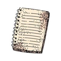 memo notepad sketch hand drawn vector