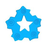 soft teething ring cartoon illustration vector