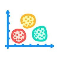 clusters big data color icon illustration vector