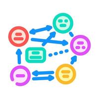 flow arrows big data color icon illustration vector