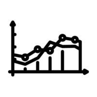 analytics chart big data line icon illustration vector