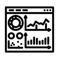 visualization dashboard line icon illustration vector