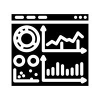 visualization dashboard glyph icon illustration vector
