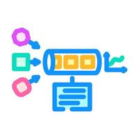 pipeline big data color icon illustration vector