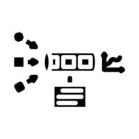 pipeline big data glyph icon illustration vector