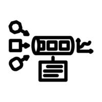 pipeline big data line icon illustration vector