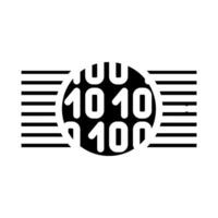 binary code big data glyph icon illustration vector