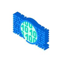 binary code big data isometric icon illustration vector