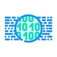 binary code big data color icon illustration vector