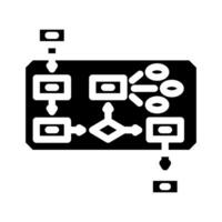 algorithm big data glyph icon illustration vector