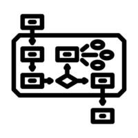 algorithm big data line icon illustration vector