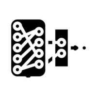 network nodes big data glyph icon illustration vector