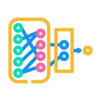 network nodes big data color icon illustration vector