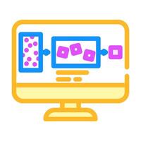 real time stream color icon illustration vector