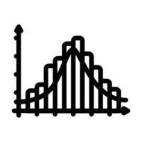 histogram big data line icon illustration vector