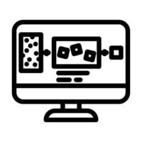 real time stream line icon illustration vector