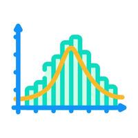 histogram big data color icon illustration vector
