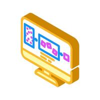 real time stream isometric icon illustration vector