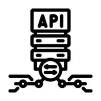 api connection line icon illustration vector