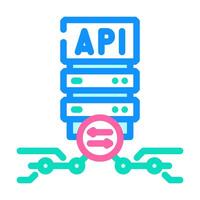 api connection color icon illustration vector