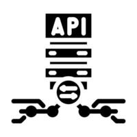 api connection glyph icon illustration vector
