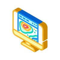 heatmap big data isometric icon illustration vector