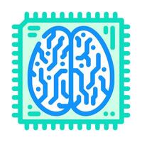 ai brain big data color icon illustration vector
