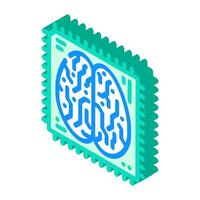 ai brain big data isometric icon illustration vector